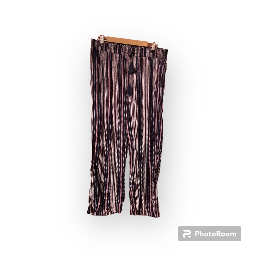 Knox Rose pull on striped pants xl